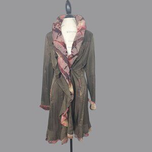 Design Today's Jacket Coat Large Brown Avant Garde